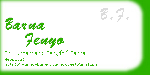 barna fenyo business card